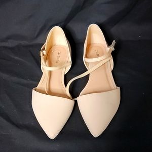 Tan Asymmetrical flats